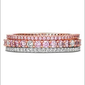Crislu Embellished Stackable Rings NEW